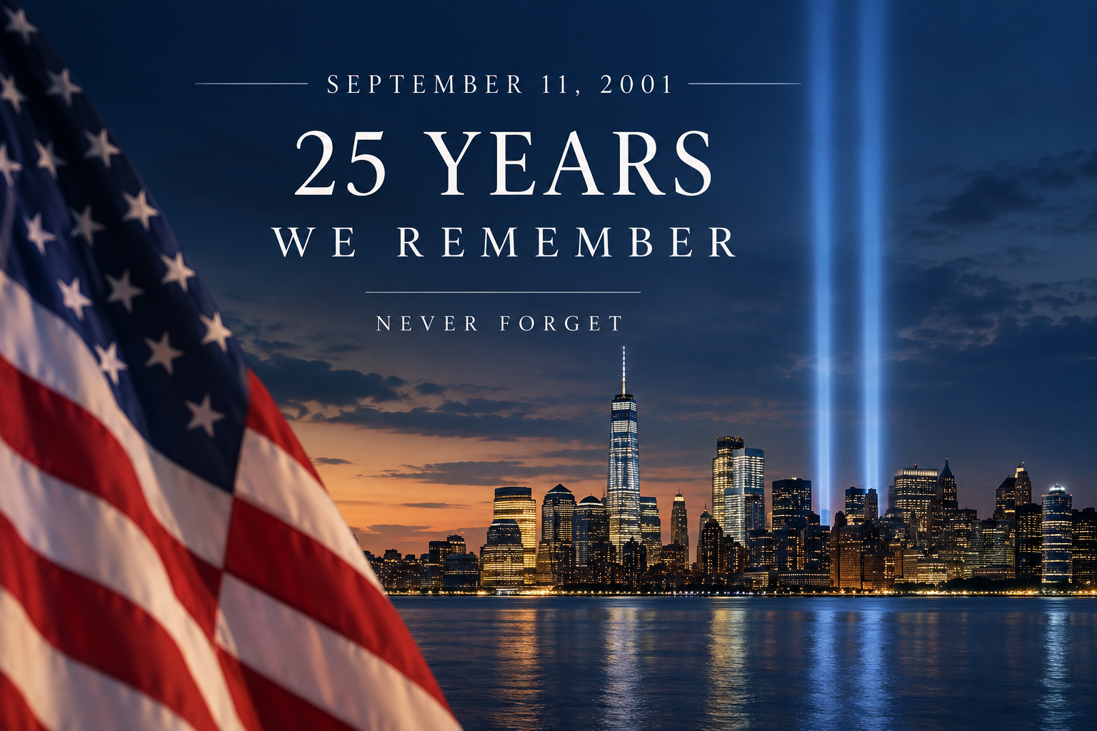 September 11, 2001 — 25 Years — We Remember — Never Forget