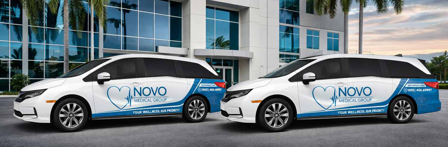 NOVO Medical Group transport vans